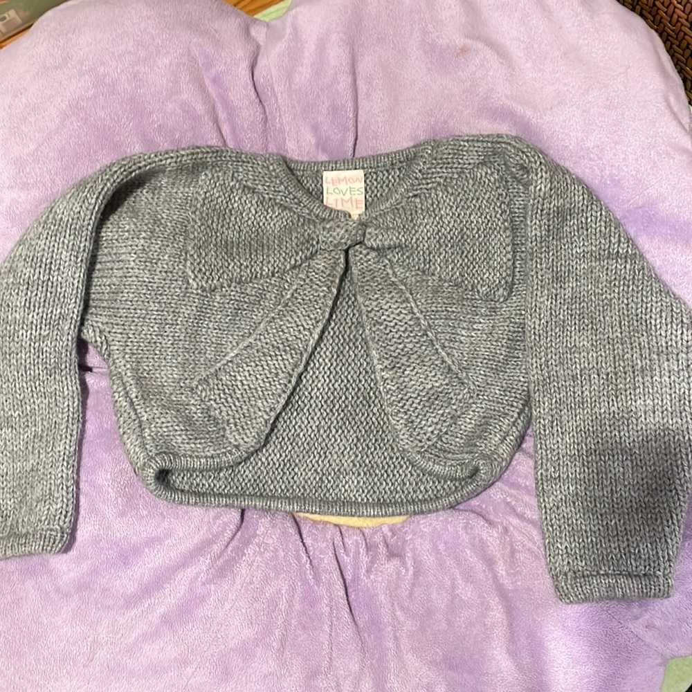 Lemon Loves Lime Gray Sweater in pristine condition
